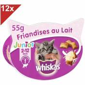 Junior Friandises au lait pour chaton 12x55g - Whiskas