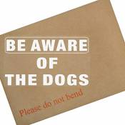 Sticker en vinyle Be Aware of the Dogs pour porte vitrée