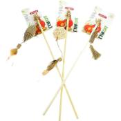 Animallparadise - 3 cannes à pêche en bambou, jouet