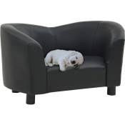 Furniture Limited - Canapé pour chien Noir 67x41x39 cm Similicuir