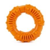 Jouet pour chien ultra-résistant pour les gros macheurs - jouet pour chien pratiquement indestructible en caoutchouc naturel(orange)