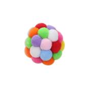 Xinuy - 1 boules de jouet pour chat pc, cloche intégrée colorée de boules floues douces pour chats, jouets à mâcher jouets interactifs pour chat pour