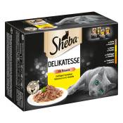 12x85g Multipack Sheba Délicatesse en sauce sélection à la volaille - Sachet pour chat