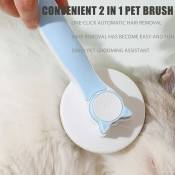 Brosse pour chiens et chats, brosse à poils morts autonettoyante, brosse de toilettage autonettoyante, adaptée aux chiens et aux chats pour éliminer