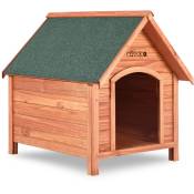 Cadoca - Niche pour chien xxl 85x71x88 cm avec toit pointu rabattable maison pour chien abri pour chien en bois niche pour chat chenil
