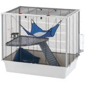 Cage avec Accessoires Inclus, Angles Renforcés, pour Fûrets et Rats, 78 x 48 x 70, rouge (57059814) - Ferplast