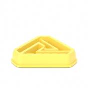 Ensoleille - Bol pour animaux de compagnie en plastique antidrapant triangle slow food anti touffement slow food bowl(jaune)