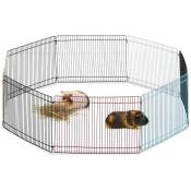 Relaxdays - Cage extérieur lapin, 8 éléments, pour petits animaux, enclos cochon d'inde, 24 cm de haut, multicolore