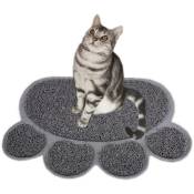 Tapis de litière pour chat gris