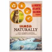 48x85g IAMS Naturally Adult saumon - Pâtée pour chat
