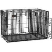 Helloshop26 - Cage pour chien avec 2 portes 107 x 70