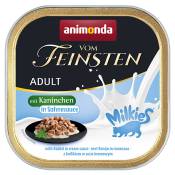 Lot animonda Vom Feinsten Adult Milkies en sauce 64 x 100 g pour chat - lapin à la crème