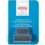 Aimant flottant 6.5 x 5 x épaisseur 2.5 cm pour angle d'aquarium Zolux Noir