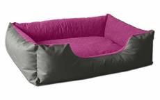 BedDog® lit pour Chien LUPI, Gris/Rose, S env. 55x40