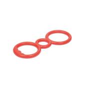 anneaux de traction en caoutchouc 23.5x10cm rouge