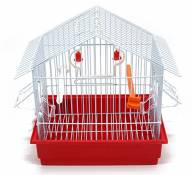 BPS Cage à Oiseaux Métal Petite Cage avec Bol à