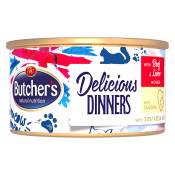 Butcher's Delicious Dinners 24 x 85 g pour chat - bœuf,