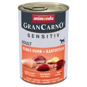 Lot animonda GranCarno Adult Sensitive 24 x 400 g pour chien - pur poulet, pommes de terre