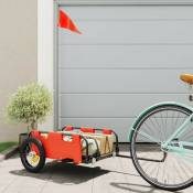 Remorque Vélo 135 cm Orange pour Marchandises à fixer