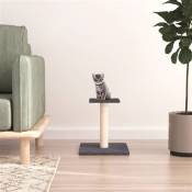 vidaXL Arbre à chat avec plate-forme gris foncé 38 cm