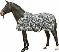 HKM Zebra blanc de couverture de cheval / noir 155