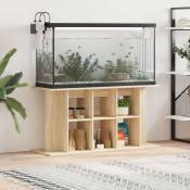 Meuble Aquariums Support Chêne Clair 120 x 40 cm. 1 étagère Support solide et stable pour aquariums - Chêne Clair