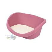 Suinga - Lit pour animaux en plastique rose 99x66x30