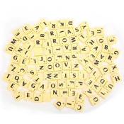 BOYOU Tuiles en plastique Scrabble, Alphabet Lettres Nombres Artisanat Bijoux Making Interactive Cadeau Jouet Éducatif pour Enfants