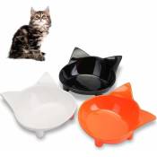 3 pièces chat bol antidérapant en plastique bol d'alimentation chat ensemble chat bol pour chats chiens lapins