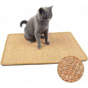 Fortuneville - Tapis anti-rayures pour chats, tapis en sisal naturel, protège tapis et canapés, tapis anti-rayures griffes pour broyer les chats,