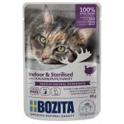12x85g Bozita Bouchées en gelée Indoor & Sterilised dinde - Pâtée pour chat