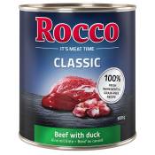 24x800g Rocco Classic Boeuf, canard - Pâtée pour