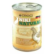 6 boîtes de 400 g chacune: Niki Natural poulet et légumes nourriture humide pour chiens 6 boîtes de 400 g chacune