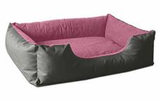 BedDog® lit pour Chien LUPI, Gris/Rose, XL env. 100x85