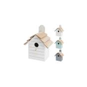 Maison d'oiseau en bois assortie 16 x 22 x 11 cm - C37653350