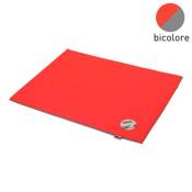coussin rectangle bicolore rouge/gris 80x60x3cm