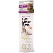 Animallparadise - Lot de 10 sacs Hygiène pour bac à Litière pour Chat Blanc