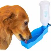Bouteille d'eau pour chien pour marcher avec sangle debout distributeur de boisson portable pour animaux de compagnie avec bol attaché pour voyage