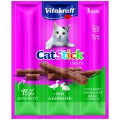 VITAKRAFT Cat Stick mini Friandise pour chat au Canard & Lapin - Lot de 20x3