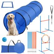 Agility pour chiens Set d'entraînement à la mobilité avec barres de slalom, zone repos + sac de transport équipement complet - multicolore - Vingo