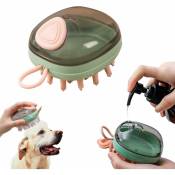 Brosse à shampoing pour chien et chat, brosse de bain en caoutchouc de silicone pour animaux de compagnie, peigne de bain pour chien et chat adapté