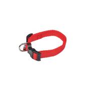 collier reglable en pp de 25 a 35cm*largeur 10mm - rouge