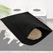 Swanew - Tapis pour chat Tapis de litière Tapis de litière 78×60cm - noir
