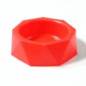 Bol pour animaux de compagnie couleur bonbon bol pour chat grand diamètre bol d'eau potable bol de nourriture pour chien rouge
