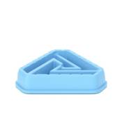 Ensoleille - Bol pour animaux de compagnie en plastique antidrapant triangle slow food anti touffement slow food bowl(bleu)