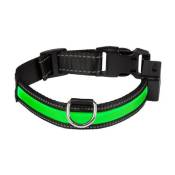 EYENIMAL Collier lumineux Light Collar USB rechargeable M - Vert - Pour chien