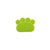 Fortuneville - 30 x 40 cm multicolore mignon animal de compagnie chien chat chiot bol nourriture eau napperon tapis pvc forme de griffe 1pc (vert)