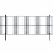 vidaXL Panneaux et poteaux de clôture 2D pour jardin