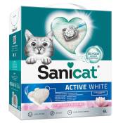 2x6L Litière Sanicat Active White us Flower - pour chat