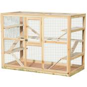 Cage pour petits animaux en bois, 120 x 60 x 90 cm,